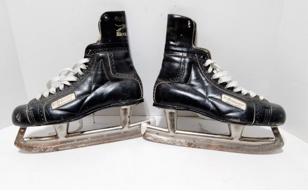 Vintage 1970'S Bauer Black Panther Ice Hockey Skates Skate Etsy
