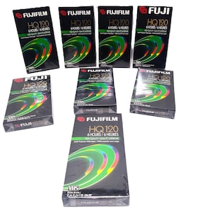 Vintage Fuji HQ 120 VHS-band: 1980-90-talets tomma videoband - helt nya och förseglade