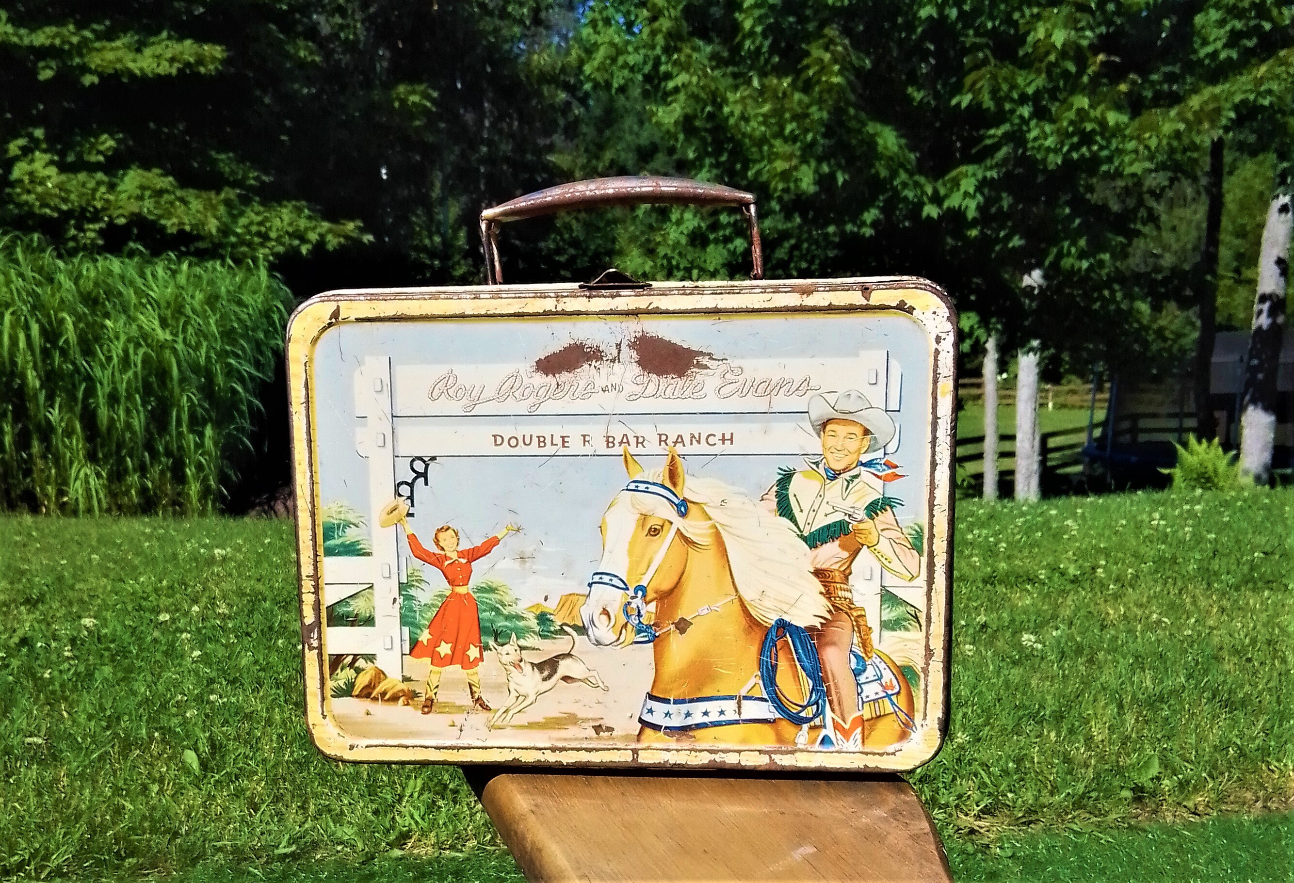 古くてヴィンテージなサーモスCOランチボックス、金属製ランチボックス