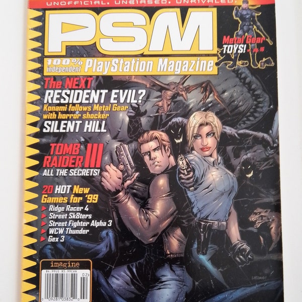 PSM Playstation Magazine February 1999 Issue 18 Vol 3 Silent Hill Resident Evil
