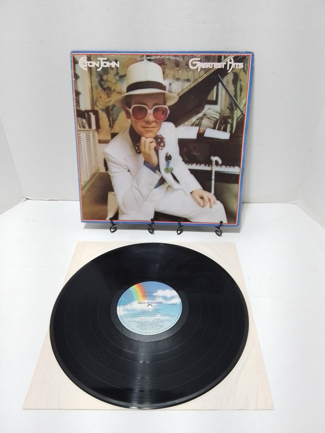 Elton John Greatest Hits Vinyl Record Value Vintage Elton John Greatest Hits LP Record Vinyl Album 1970s 70s