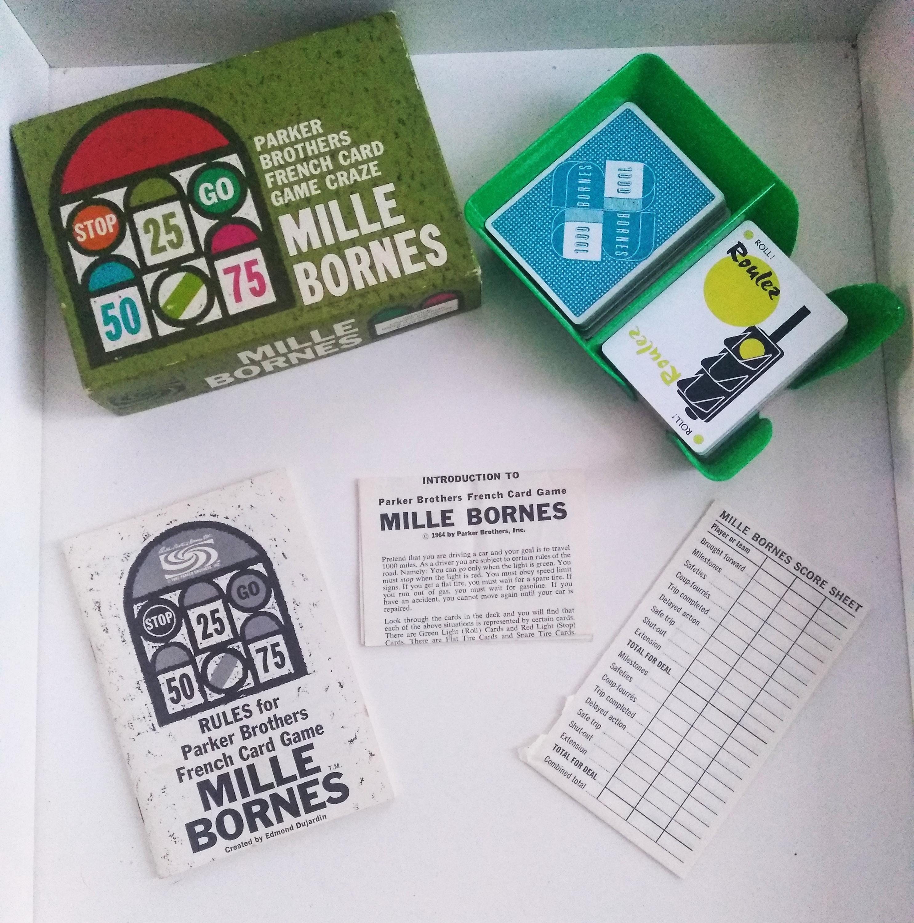Vintage 1962 Mille Bornes Game 100% Complete, English / French