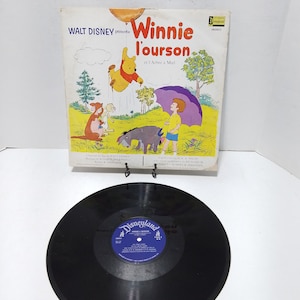 Winnie L'ourson Et L'arbre À Miel ビニール レコード ディズニーランド レコード フランス ストーリーブック 33 RPM 1965