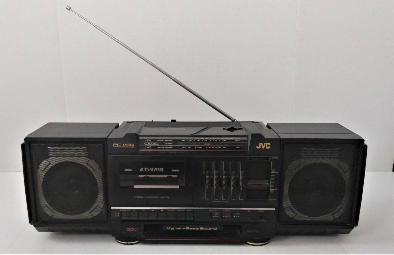 Vintage JVC Boombox AM/FM Hyper Bass Equalizer Pcv55 Auto Etsy Canada