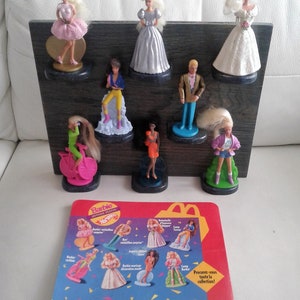 Vintage 90s Barbie Toys Mcdonalds Happy Meal Set of 7 