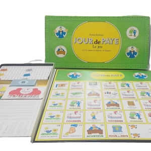 Vintage 1974 Payday Pay Day Board Game Greenbox - Parker Bross Jour de paye french version 100% complete