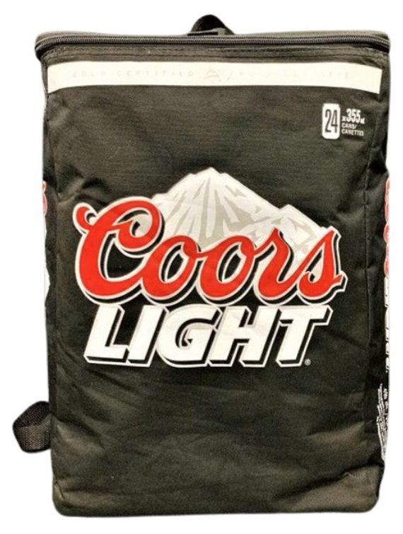 Coors Light Insulated Beer Bag Cooler Bag 24 Cans Travel Fishing Hiking  Rare Tem 