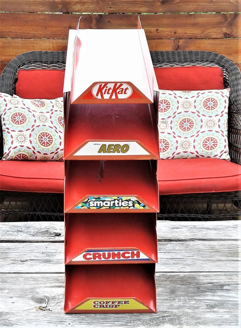 Vintage 1980/'S Nestle Kit Kat KITKAT chocolate Metal display Crunch- Coffee Crisp Smaries Aero From McCowan cie