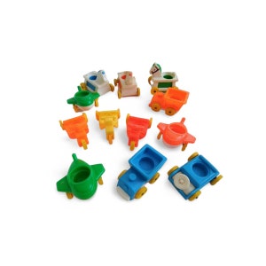Vintage 1970'S Lot of 12 Little Riders Vehicles Fisher Price Little People different colors and style