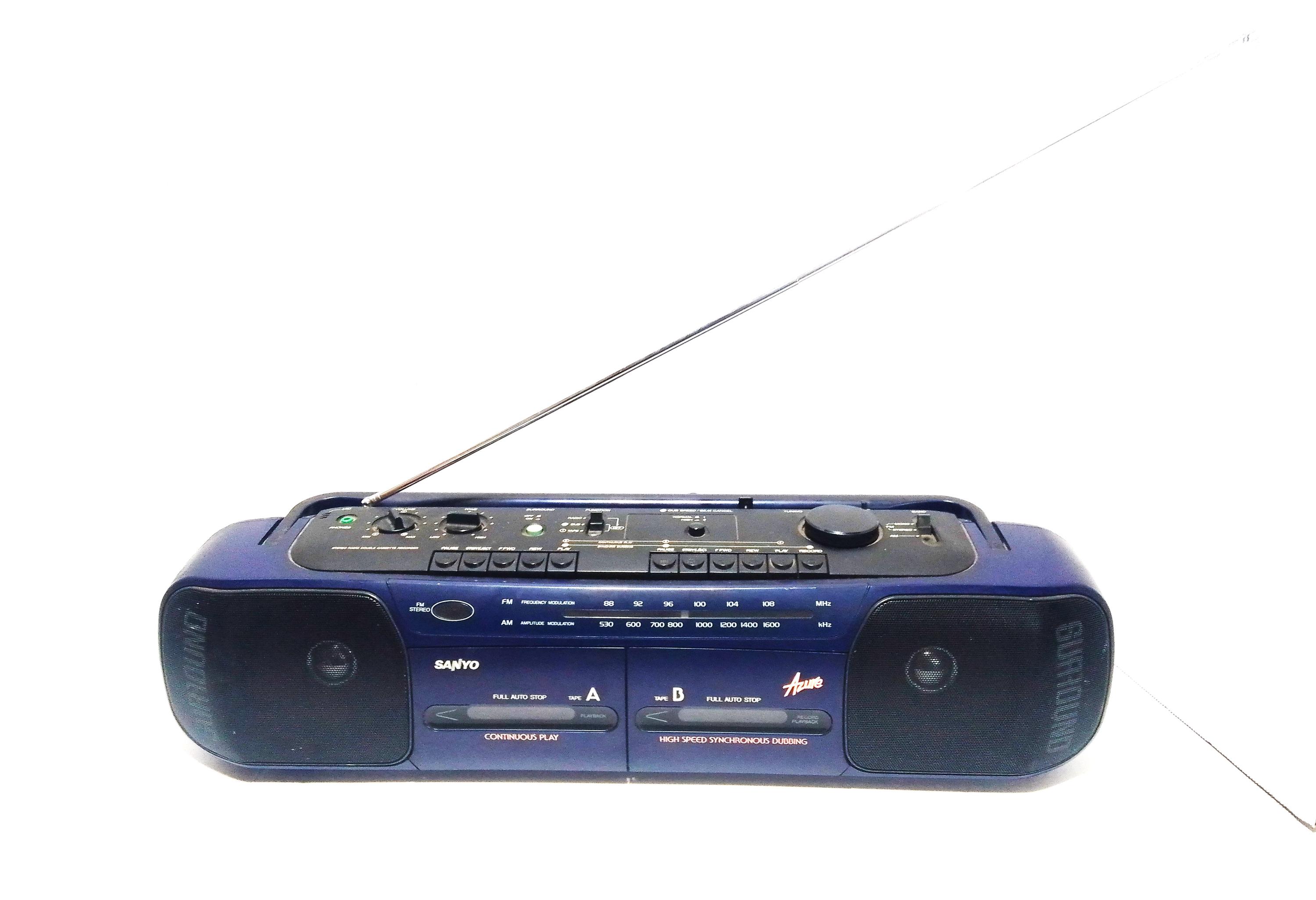 ラジオ・コンポ National TV/RADIO/CASSETTE RECORDER Vintage SANYO Boombox 9924K Stereo Radio Cassette Recorder