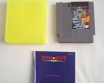 PinBot Pin Bot Nintendo * NES * Tested * with Instruction Manual and plastic protector case