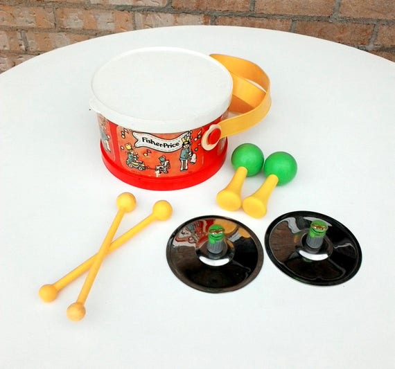 vintage fisher price drum set
