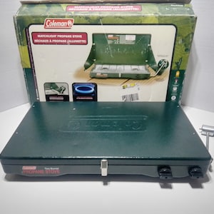 Coleman Perfectflow 2-Burner Propane Stove, 2-Burner with Original box Model 5430 Like new!