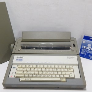 Vintage 1990'S Brother GX-6500 Electric Typewriter | Portable Electric Typewriter with extra Ribbon and corect type