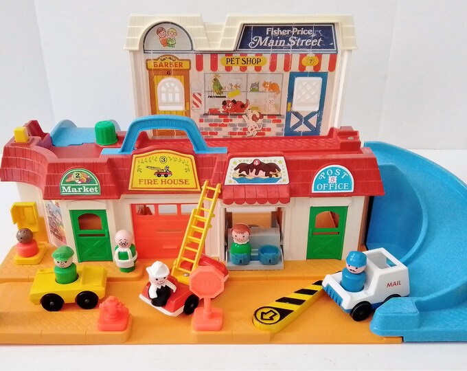 Fisher Price Little People Main Street 2500 - Vintage 1986 (État Correct, Incomplet)