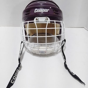 Vintage Cooper HH1000XS Ice Hockey Hockey with cage -JR extra small RARE Purple LA Kings
