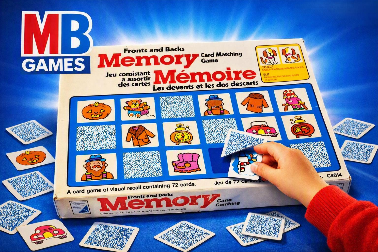 Memory Game Milton Bradley Matching Game Front and Back 1984 C