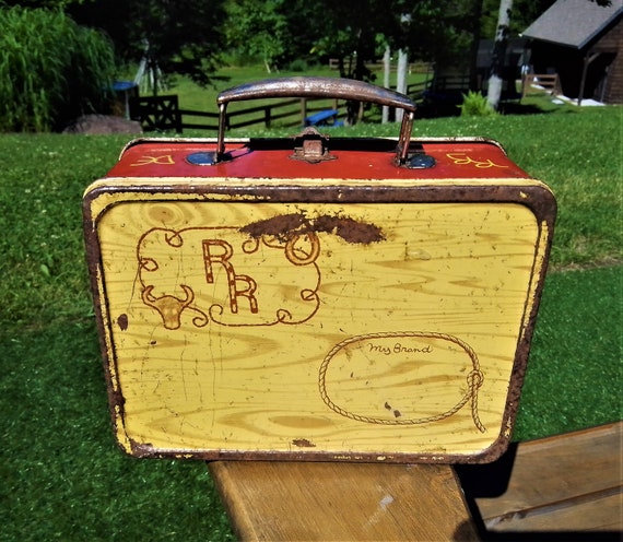 古くてヴィンテージなサーモスCOランチボックス、金属製ランチボックス