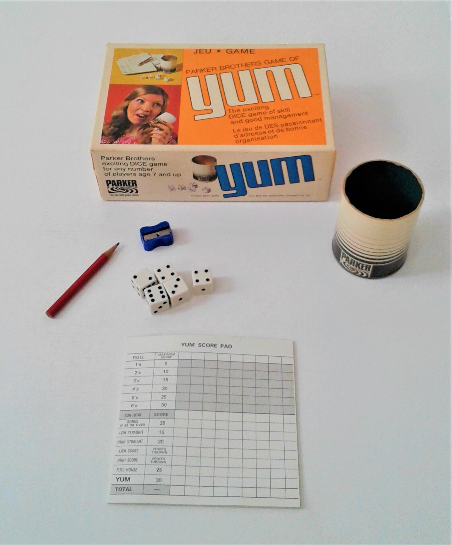 Vintage Yum Dice Game With Extra Score Cards Etsy