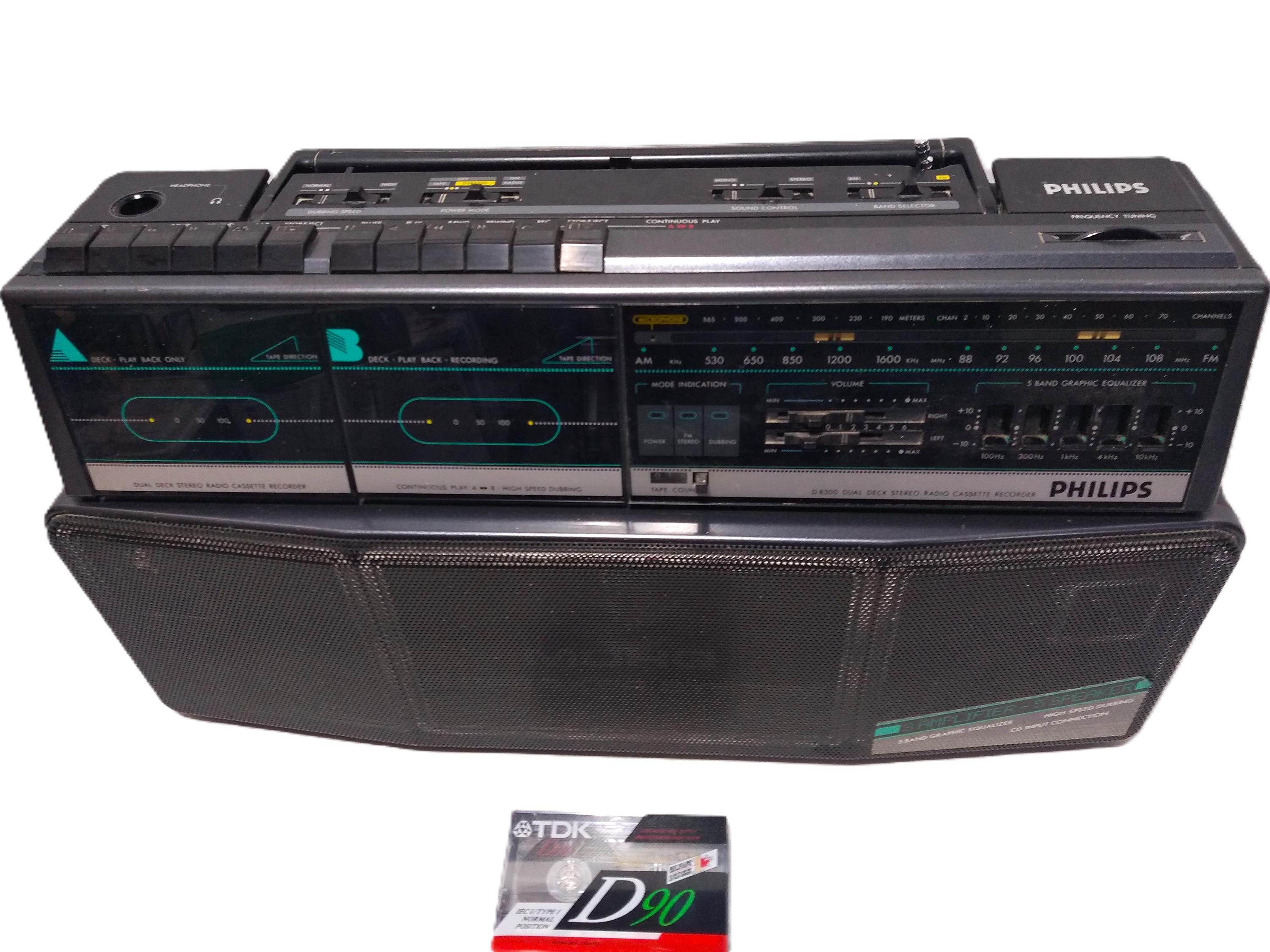boomboxさま専用 Magnavox Philips D8300 Dual Cassette Radio 5 Speaker Equalizer