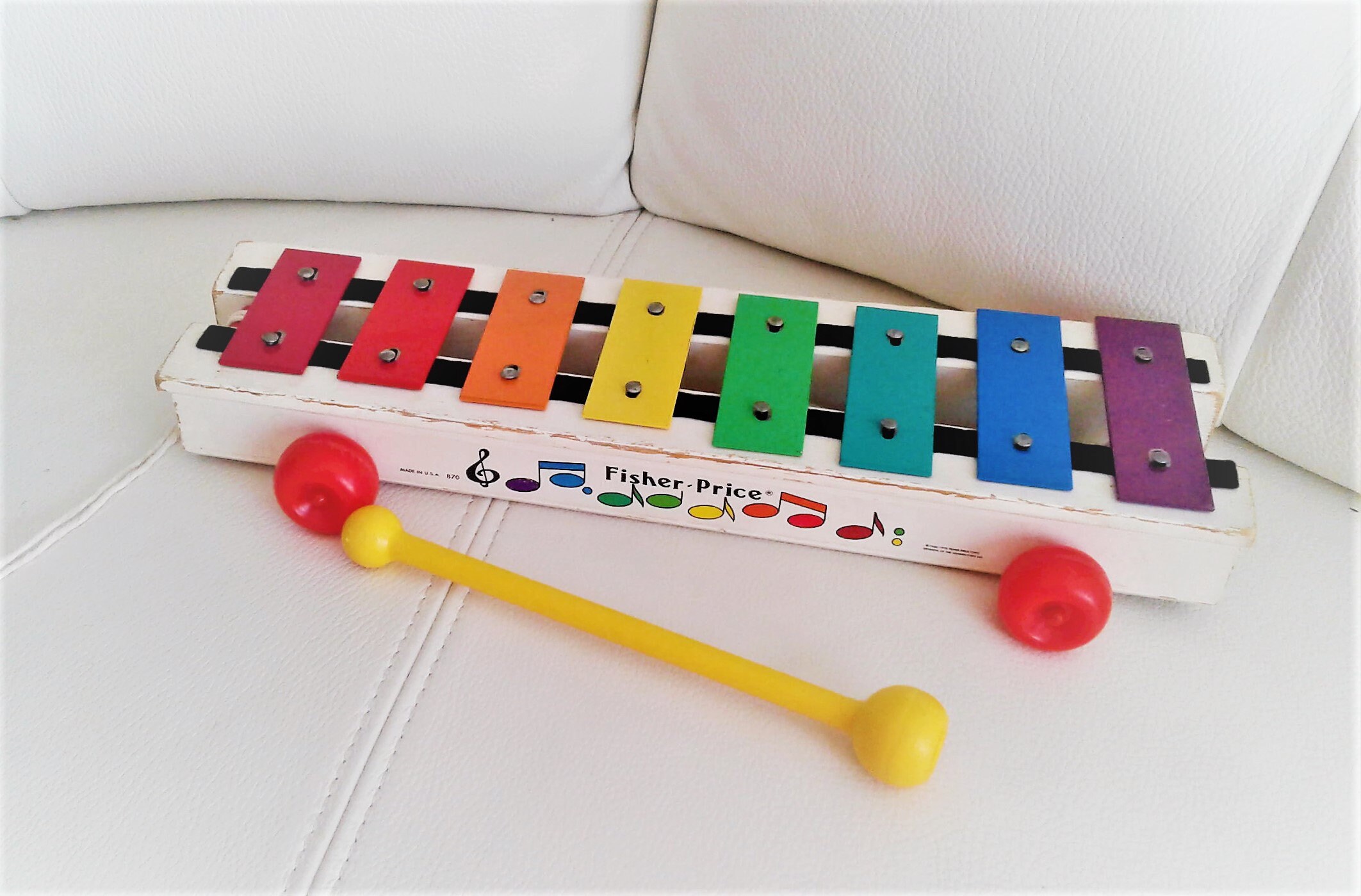 1978 Vintage Fisher Price Xylophone 870 PullATune Wooden Toy Etsy