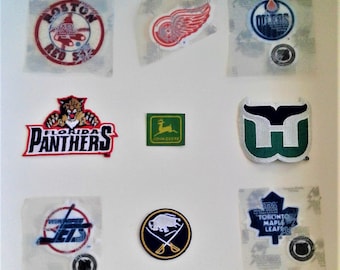 Lot of NHL MLB John Deere Patches Iron on, embroidered, hockey - baseball teams