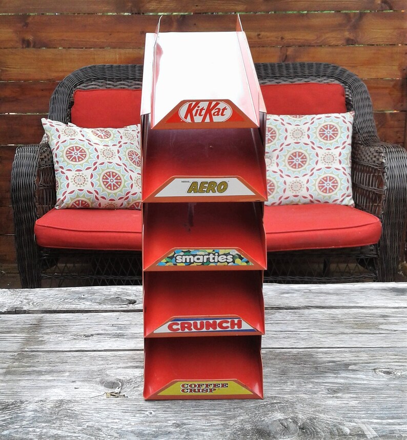 Vintage 1980/'S Nestle Kit Kat KITKAT chocolate Metal display Crunch- Coffee Crisp Smaries Aero From McCowan cie