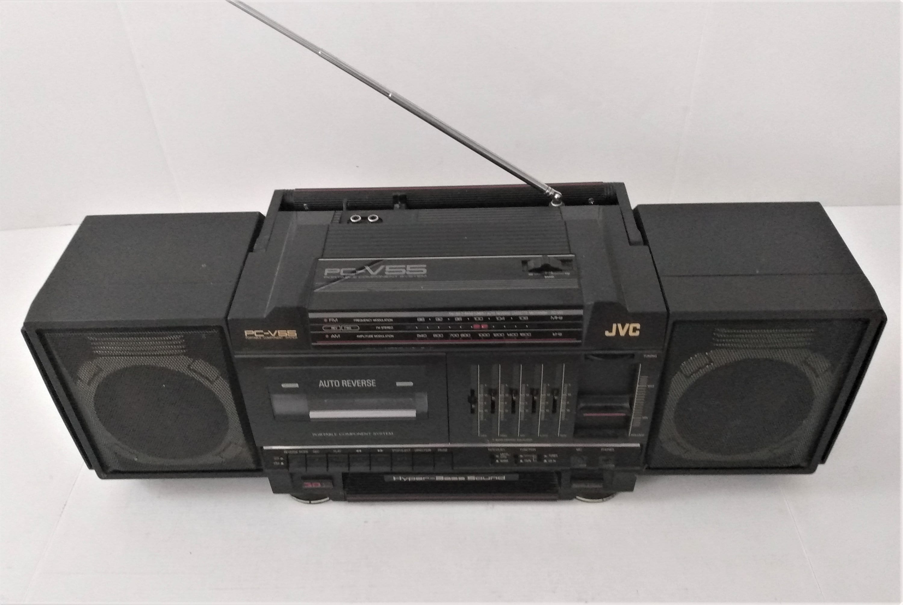 Vintage JVC Boombox AM/FM Hyper Bass Equalizer Pcv55 Auto Etsy Canada