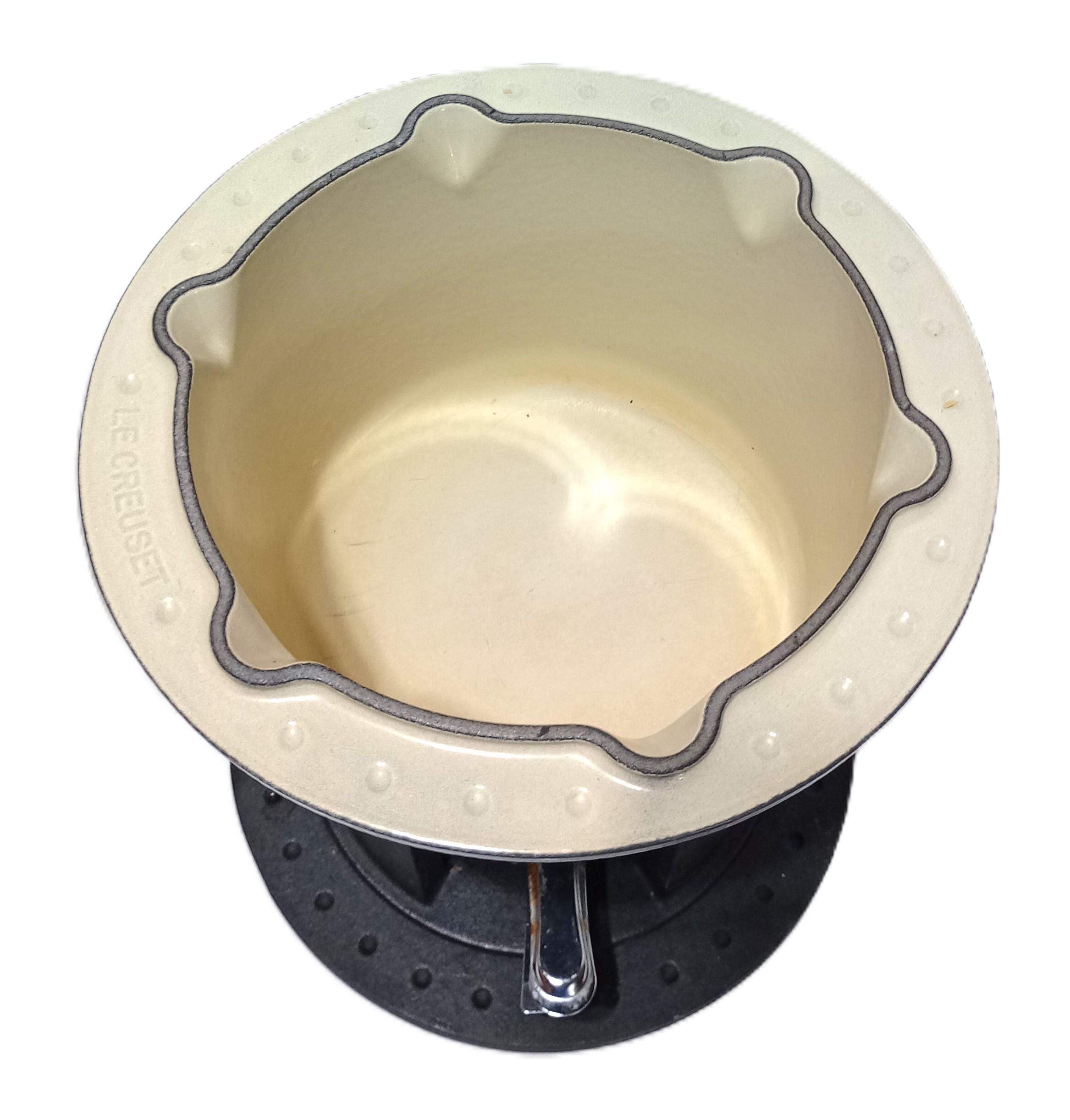 LE CREUSET COMPACTフォンデュセット Vintage in Box Le Creuset Compact Enameled Cast Iron Gray Fondue