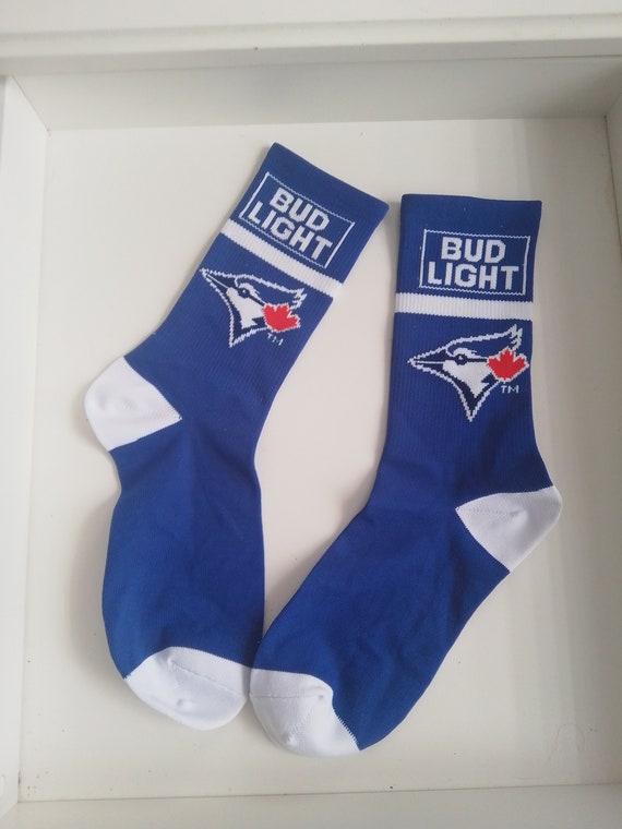 Bud Light Toronto Blue Jays Russel Martin 55 beer promotional Blue men sox brand new!!