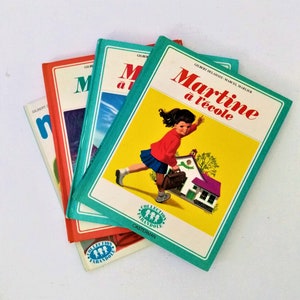 Vintage Kinder Martine et Gris-Gris Französische Bücher Farbe Illustrationen. Französischer Vintage. Geschenk für Kinder.