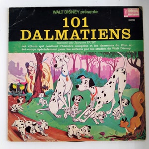 Walt Disney livre disque Les 101 Dalmatiens (Version francaise/french) - 1975 - Vinyl Records and story book - LP