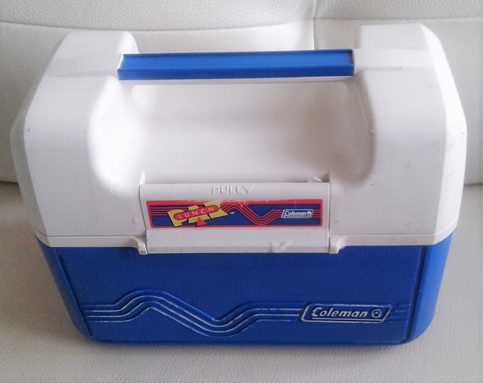 Retro 1980'S Coleman Lunch Box or Mini Cooler Model 5202 5203 5204 Blue