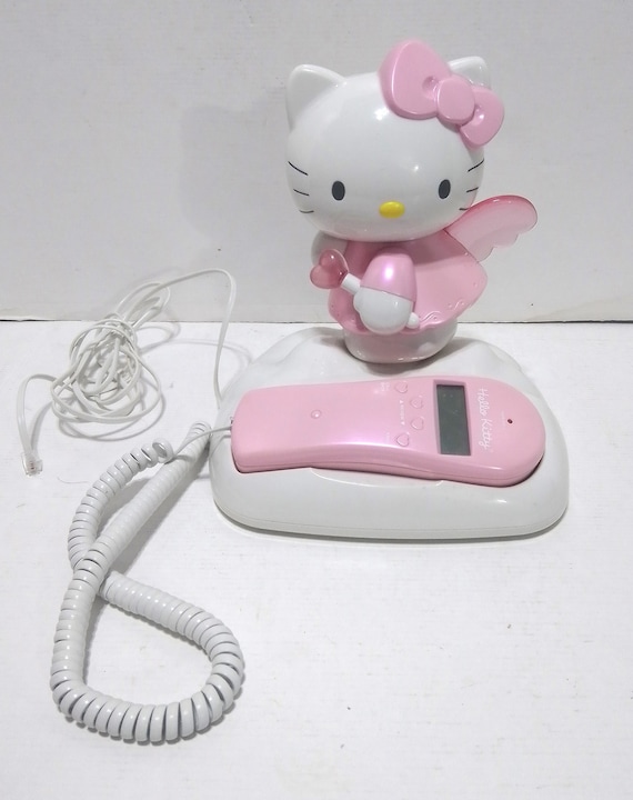 Hello Kitty Angel Sanrio Pink Landline Flash Telephone Phone 