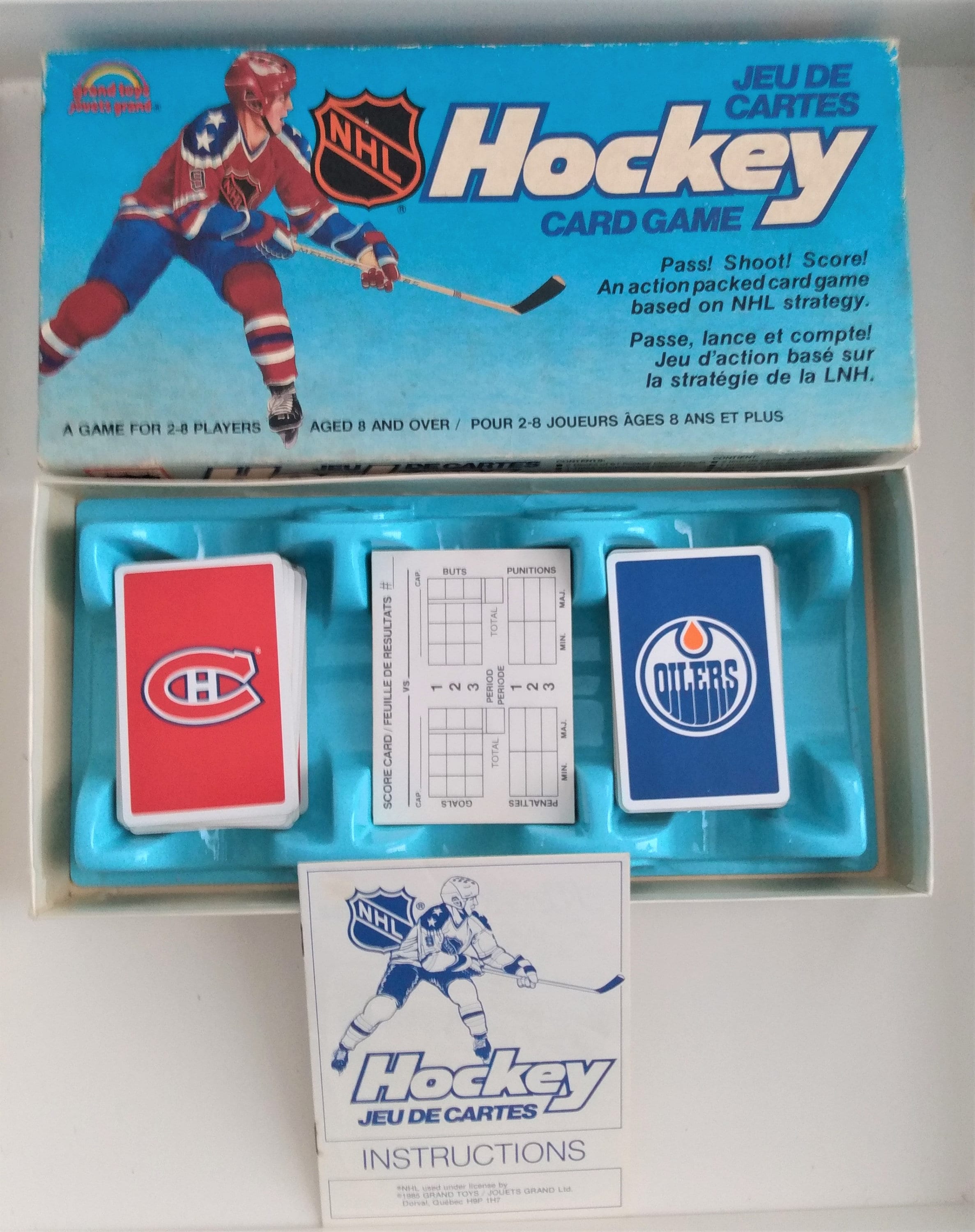 Vintage 1985 NHL Hockey Card Game From Grand Toys 100% -  Denmark
