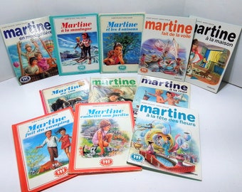 Rare- Lot de 11 livres Martine vintage FRENCH books, Collection Farandole - Casterman, Marcel Marlier & Gilbert Delahaye, 1956-1983