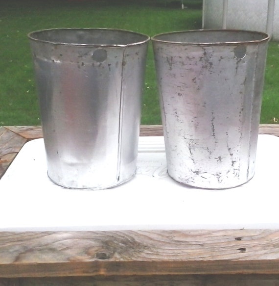 Primitives Antiques VINTAGE Maple Syrup 3 Sap Buckets ORIGINAL OLD