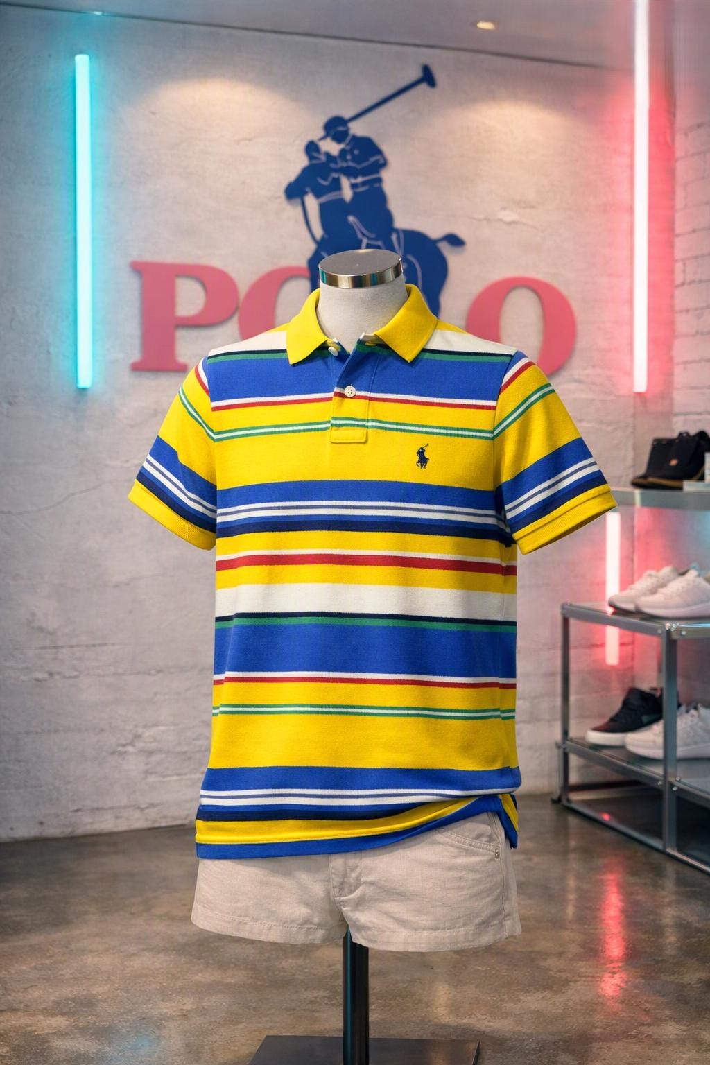 Vintage 1980'S Polo Ralph Lauren Men Yellow Golf Shirt Size Medium