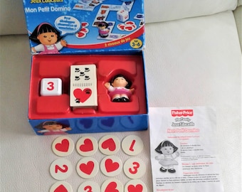 Rare little people Dominos 2001 Mattel Fisher Price Game Comes With Sonya