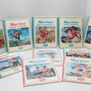 Lot de 10 livres Martine Vintage FRENCH books, Collection Farandole - Casterman Marlier & Gilbert Delahaye, 1956-1969 Pick the one you love!