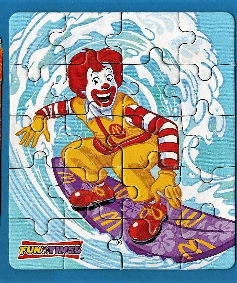Mcdonald's Canada Happy Meal Mini 20 Pieces Surf's up Puzzle Le