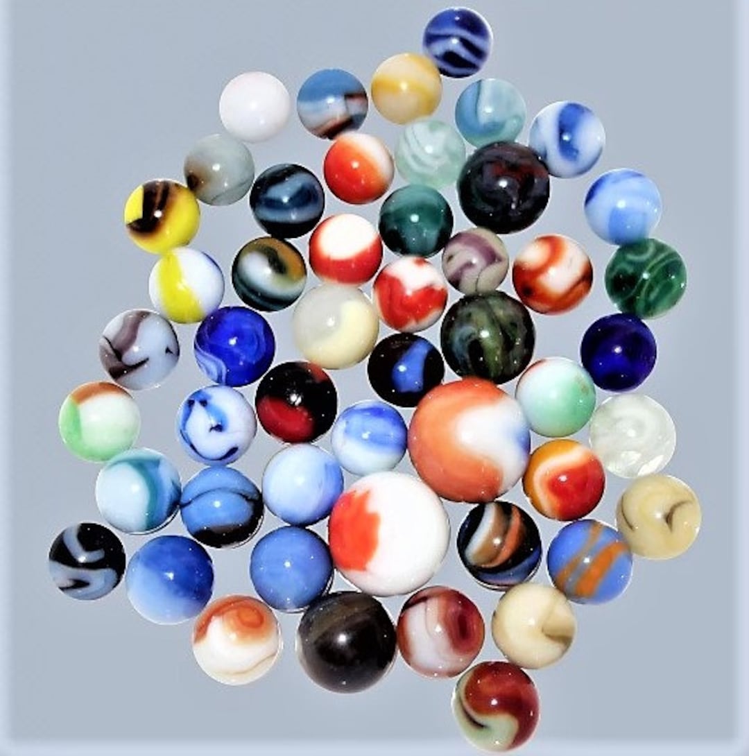 Vintage Glass Marbles - Random Color Lot of 10 - Etsy