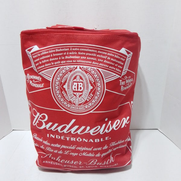 Bud Budweiser Cooler Bag Black 24 Can Case Chiller Pack Insulated Bag Promotional item From Quebec