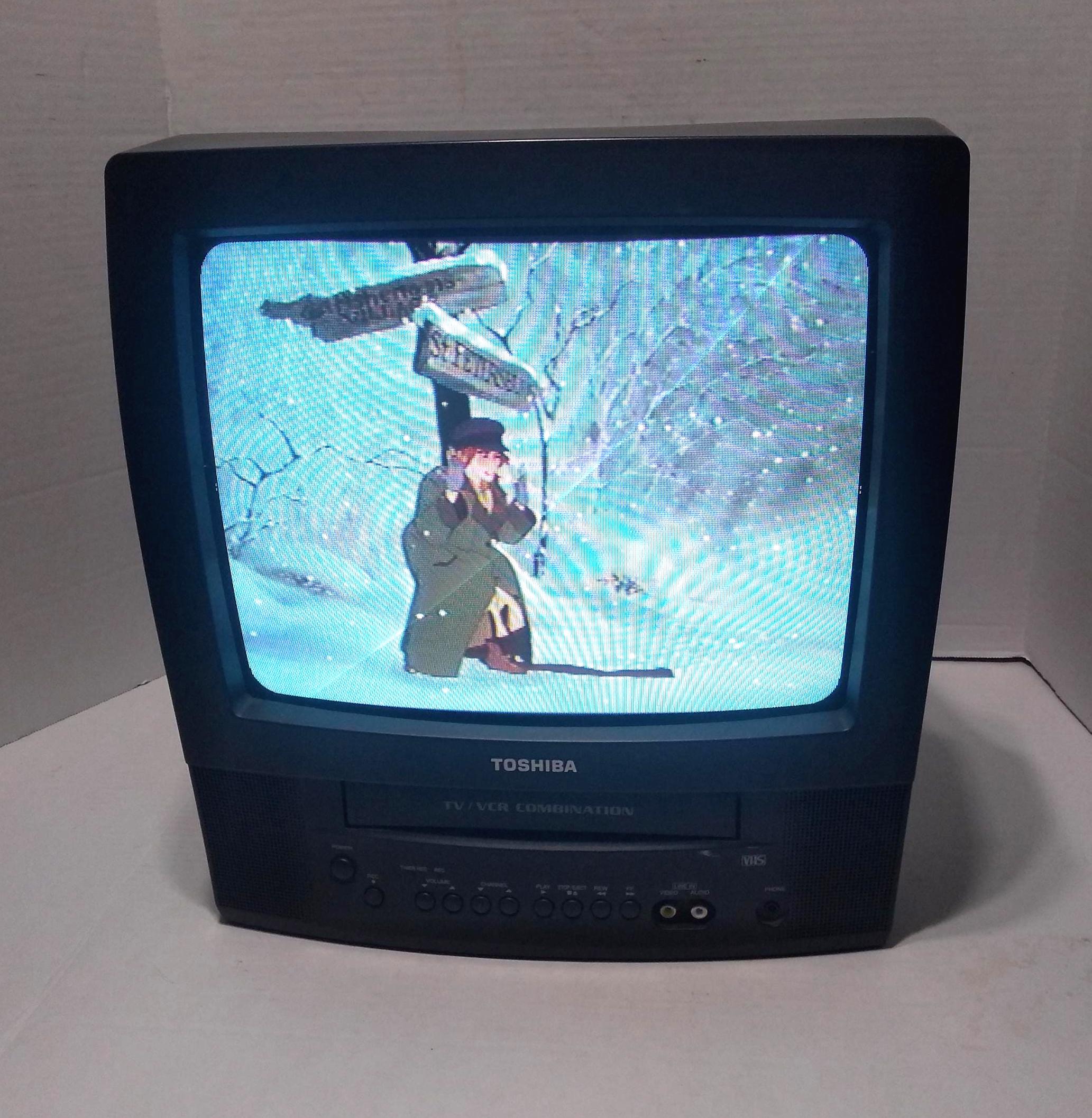 Toshiba 13 Inch MV13N3C VHS VCR Recorder Retro Combo Gaming