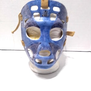 Masque de gardien de but de hockey Mylec vintage pour jeune, couleur bleue pour jeune enfant battu