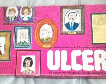 Vintage Ulcers Board Game House of Games 1969 Create a Company french and englishe version 100% Complete with Instructions