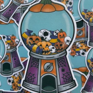 Trick or Treat Bubblegum Machine Autocollant image 1