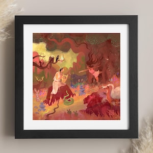 Song of Love | Orpheus and Eurydice | Greek Mythology Art Print | Lockett Studio