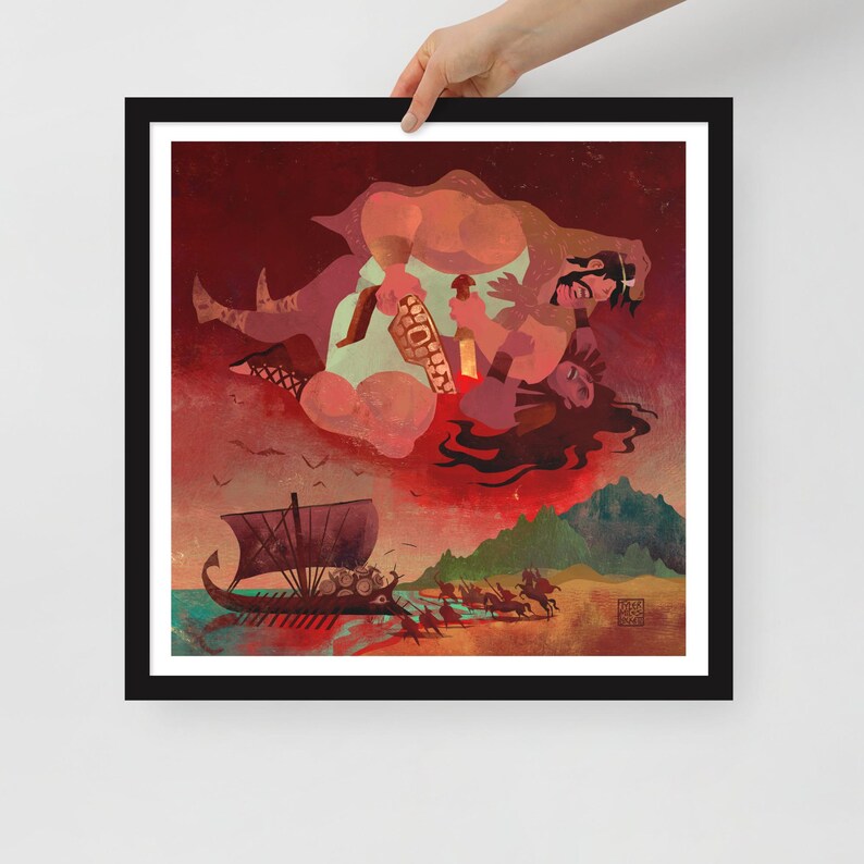 Hippolyta’s War Belt | Framed art print | Hippolyta Amazon Queen | Greek Mythology | Lockettopia