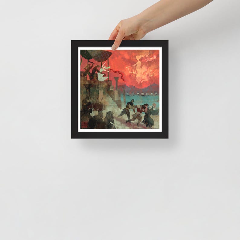Agamemnon's Sacrifice | Framed art print | Iphigenia at Aulis | Greek Mythology Art | Lockettopia | Tragic Tale